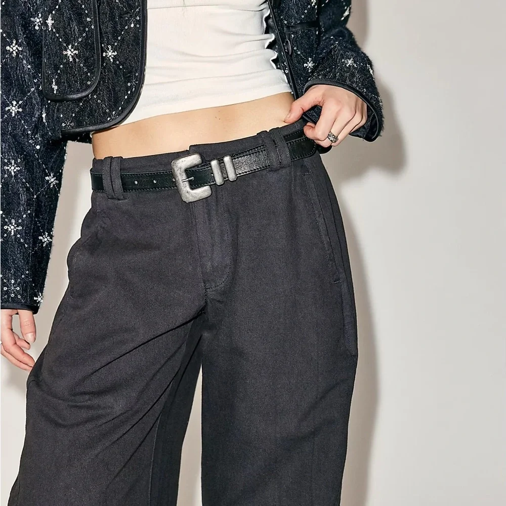 Free People Spotlight Washed Chino Trousers - Picture 3 of 10